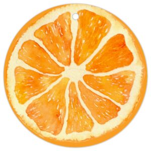 Til og fra mærker, diam. 6 cm, appelsin, 5 stk